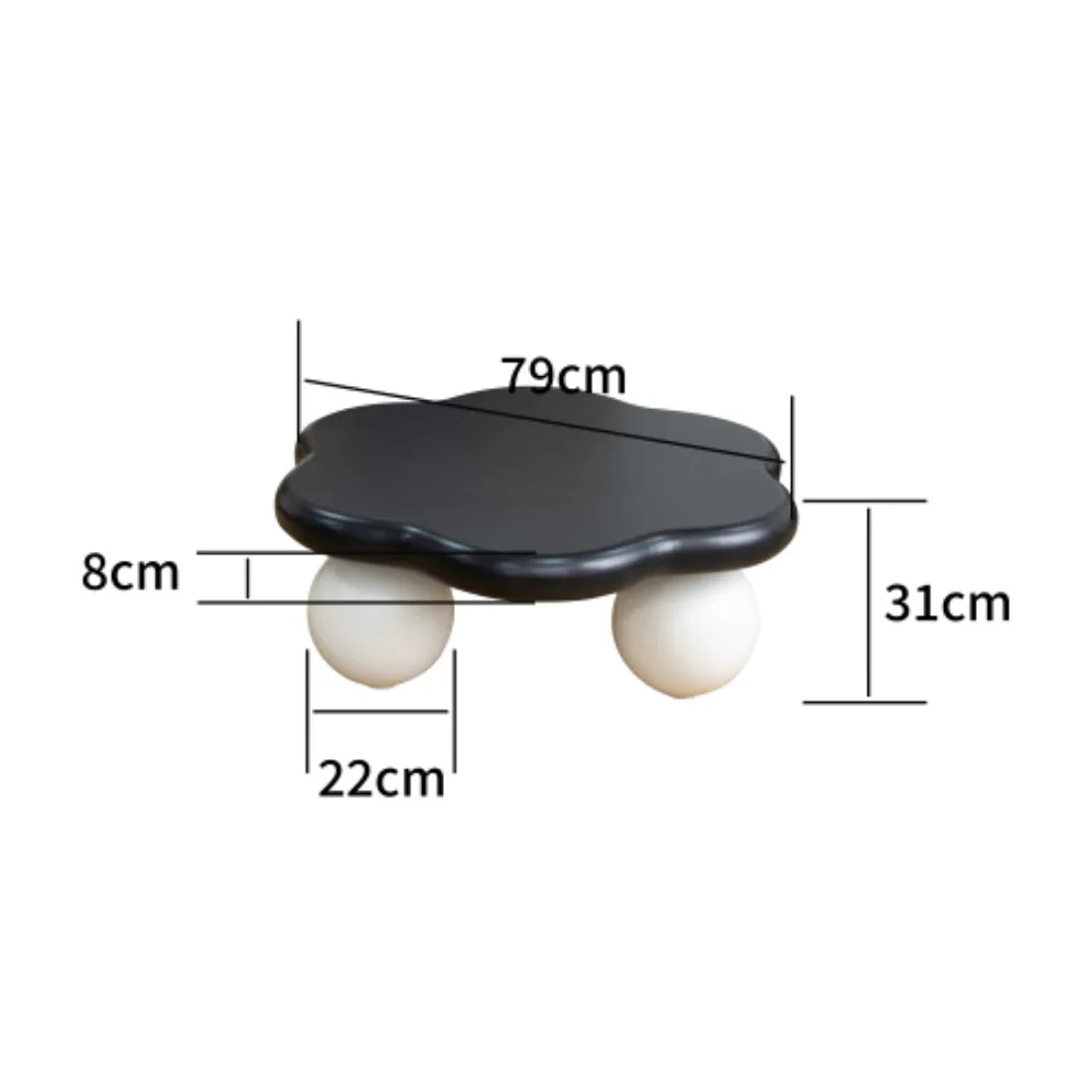 DIVANI — NIMBUS | Table Basse Effet Nuage 80cm
